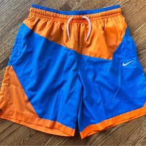 Nike Blue and Orange Athletic Shorts
